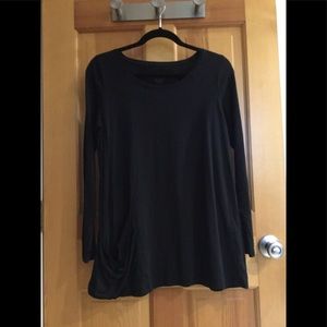 J Jill Pima cotton black tunic, one pocket, S, EUC